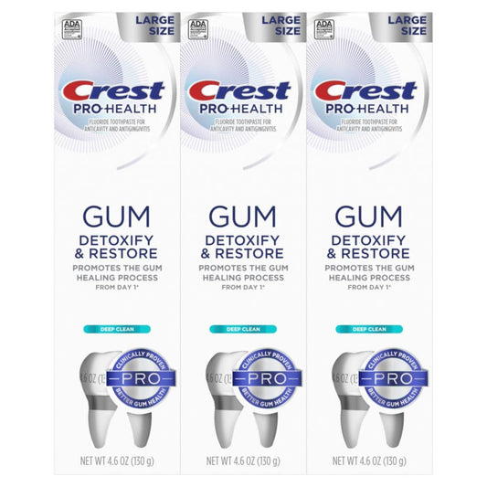 Crest Pro-Health Deep Clean Toothpaste, 4.6 Oz (Pack of 3), Anticavity Fluoride Formula