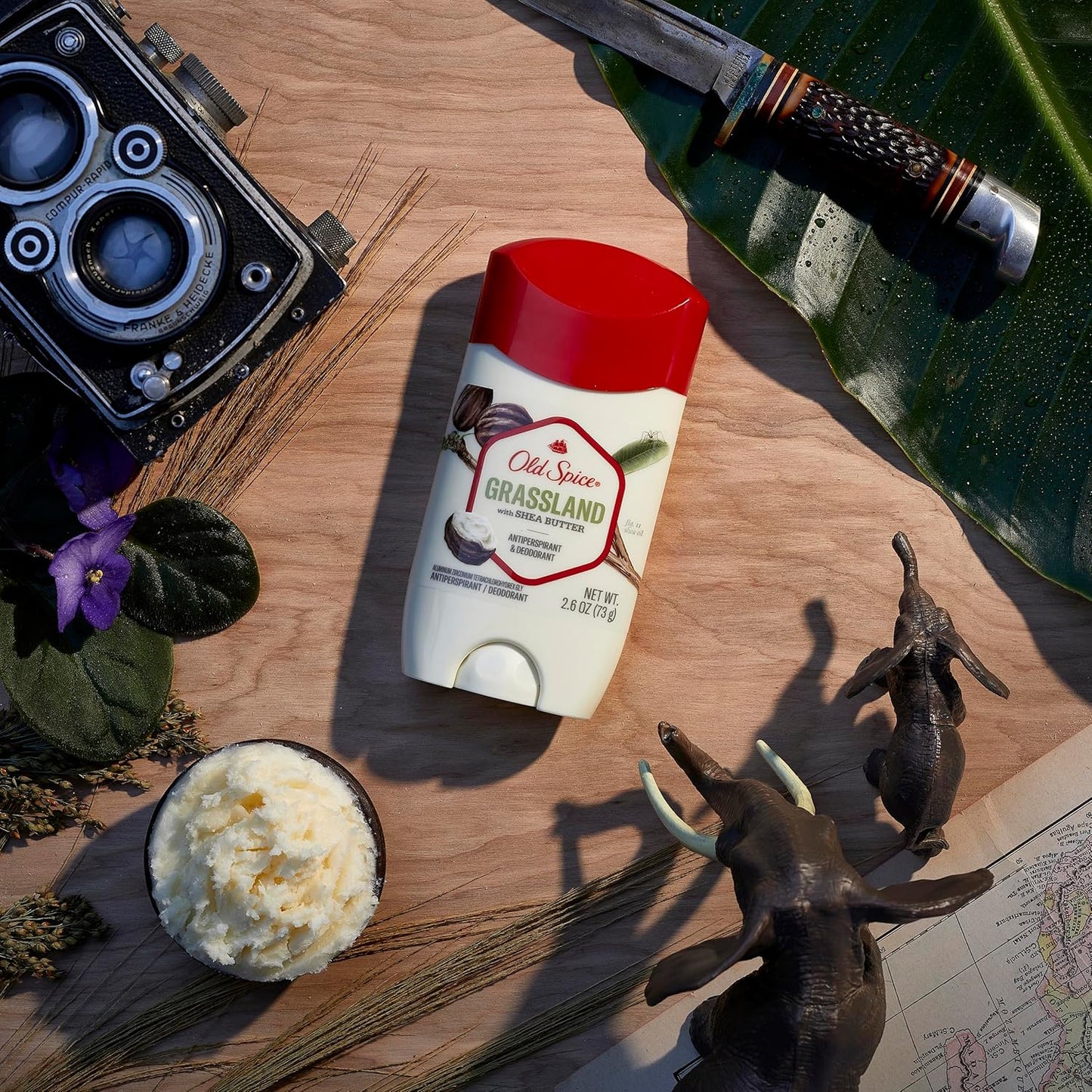 Old Spice Men's Antiperspirant & Deodorant Grassland with Shea Butter, 2.6oz (Pack of 3)