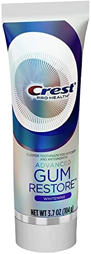 Crest Pro Health Gum Restore Advanced Whitening Toothpaste, 3.7 Oz (104g) - Pack of 2